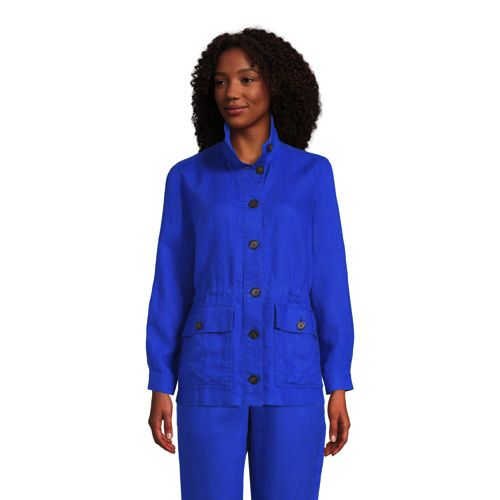 Women's Long Linen Jacket Lands' End
