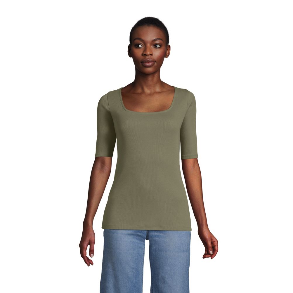 women's square neck tee shirts