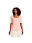 Kurzarm-Baumwollrippshirt mit eckigem Ausschnitt für Damen image number 0