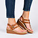 Journee Collection Women's Bianca Comfort T-Strap Wedge Sandals, alternative image