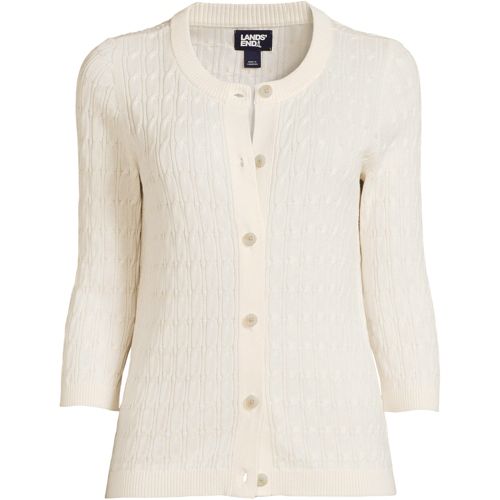 Lands end shop lofty cable cardigan