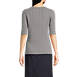 Women's Cotton Modal Half Sleeve Scoop Cable Pullover Sweater, Back