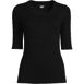 Women's Cotton Modal Half Sleeve Scoop Cable Pullover Sweater, Front