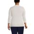 Women's Plus Size Cotton Modal 3/4 Sleeve Cable Cardigan Sweater, Back
