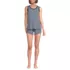 Women's Cooling 3 Piece Pajama Set - Robe Tank and Shorts, Front