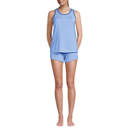 Women's Cooling 3 Piece Pajama Set - Robe Tank and Shorts - image 1