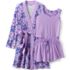 Women's Cooling 3 Piece Pajama Set - Robe Tank and Shorts, Front