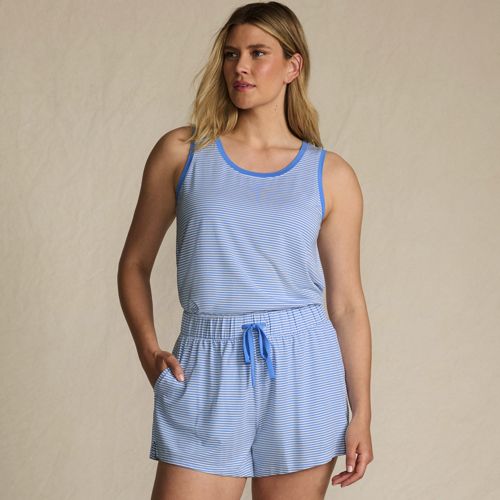 Women's Cooling 3 Piece Pajama Set - Robe Tank and Shorts, Front