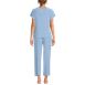Women's Cooling Pajama Set - Short Sleeve Top and Crop Pants, Back