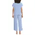 Women's Cooling Pajama Set - Short Sleeve Top and Crop Pants, Back