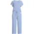 Women's Cooling Pajama Set - Short Sleeve Top and Crop Pants, Front