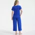 Women's Cooling Pajama Set - Short Sleeve Top and Crop Pants, Back