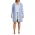 Women's Plus Size Cooling 3 Piece Pajama Set - Robe Tank and Shorts, alternative image
