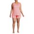 Women's Plus Size Cooling 3 Piece Pajama Set - Robe Tank and Shorts, Front