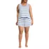 Women's Plus Size Cooling 3 Piece Pajama Set - Robe Tank and Shorts, Front