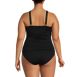Women's Plus Size Chlorine Resistant High Neck Multi Way Tankini Swimsuit Top, Back