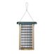 Birds Choice Recycled Suet Bird Feeder for Two Cakes, Front