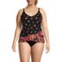 Women's Plus Size V-Neck Tulip Hem Tankini Swimsuit Top, Front