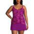 Women's Plus Size V-Neck Tulip Hem Tankini Swimsuit Top, Front