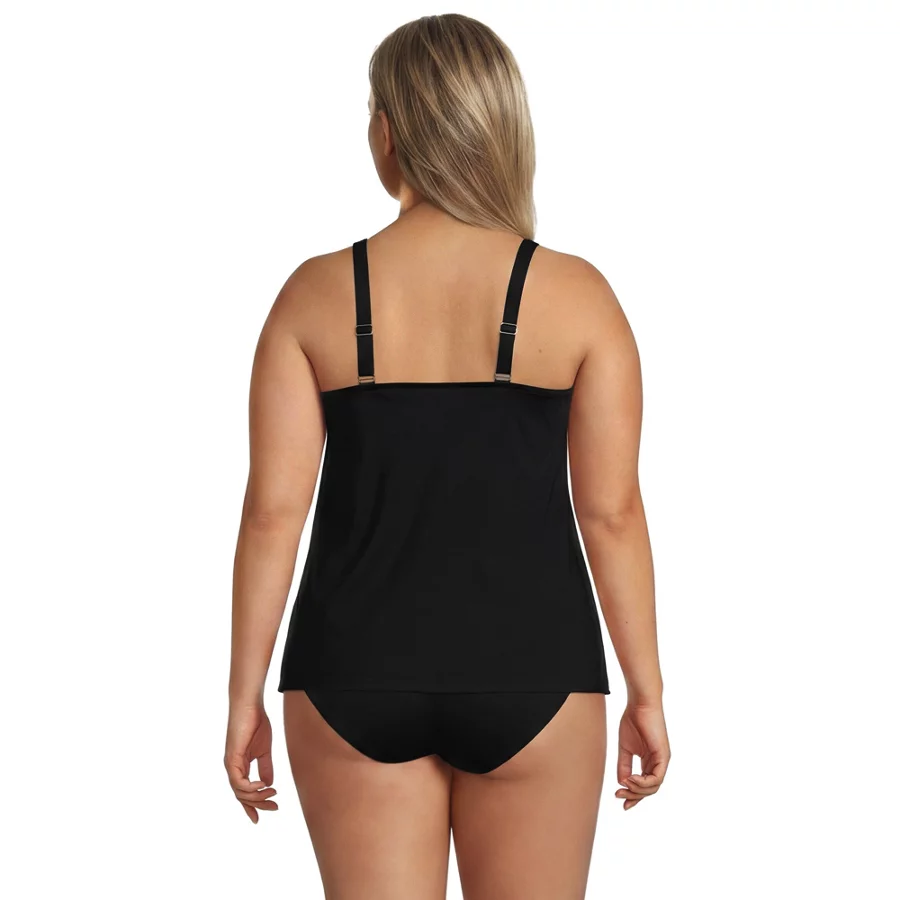 Women's Tulip Hem Tankini Top view 1