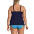 Women's Plus Size Tulip Hem Tankini Top, Back