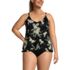 Women's Plus Size Tulip Hem Tankini Top, Front