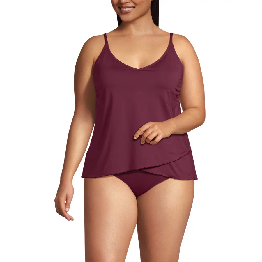 Women's Tulip Hem Tankini Top view 5