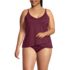Women's Plus Size Tulip Hem Tankini Top, Front