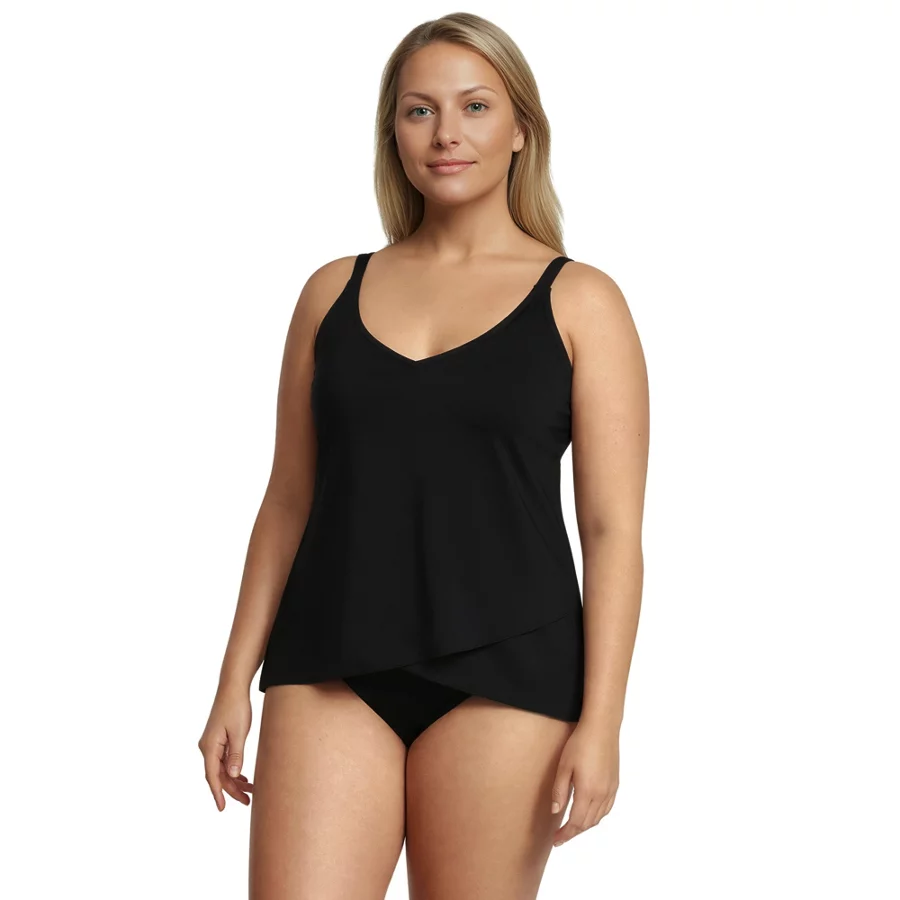 Women's Tulip Hem Tankini Top view 4