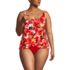 Women's Plus Size Tulip Hem Tankini Top, Front