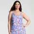 Women's Plus Size Tulip Hem Tankini Top , alternative image