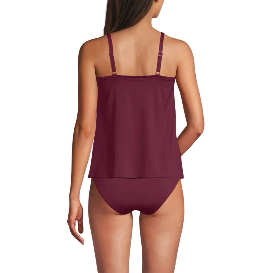 Women's Tulip Hem Tankini Top