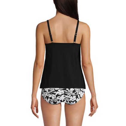 Women's Long Torso Tulip Hem Tankini Top - image 5