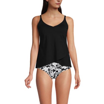 Women's Long Torso Tulip Hem Tankini Top - image 4