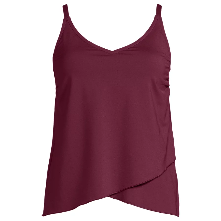 Women's Tulip Hem Tankini Top view 3