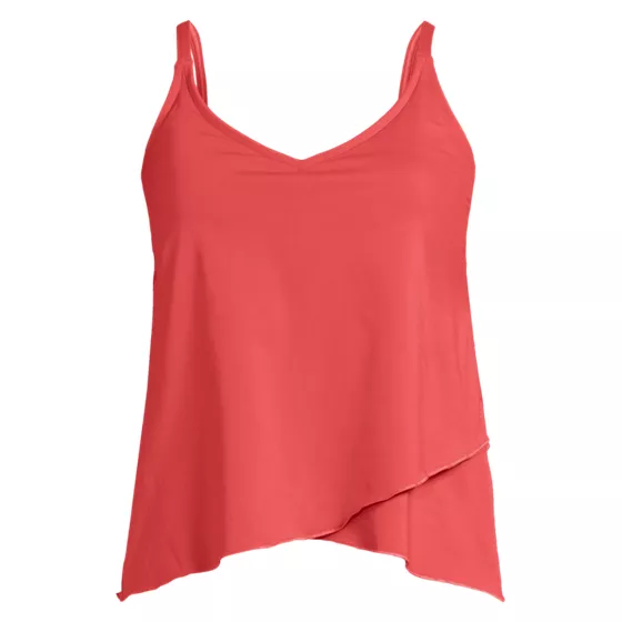 Women's Long Torso Tulip Hem Tankini Top - primary
