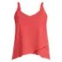 Women's Long Torso Tulip Hem Tankini Top, Front