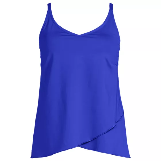 Women's Long Torso Tulip Hem Tankini Top - primary