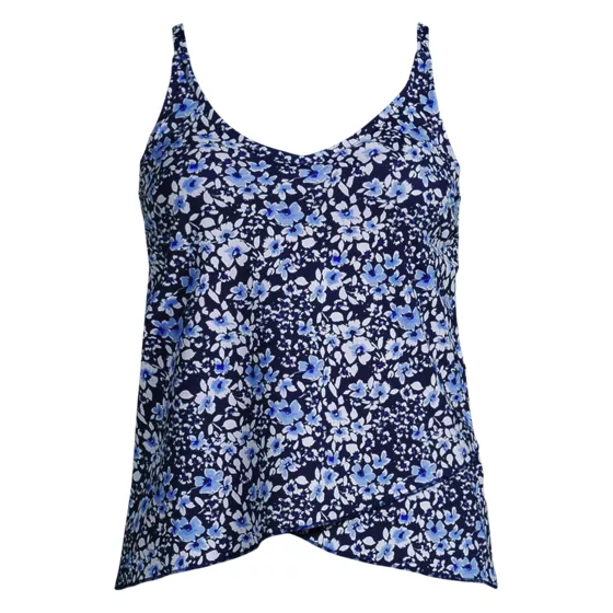 Women's Mastectomy Tulip Hem Tankini Top - primary
