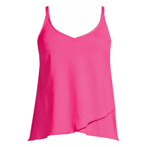 Women's Long Torso Tulip Hem Tankini Top - primary