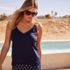 Women's Tulip Hem Tankini Top, alternative image