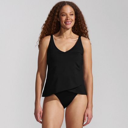 Women's Long Torso Tulip Hem Tankini Top - image 2