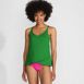 Women's Tulip Hem Tankini Top, Front