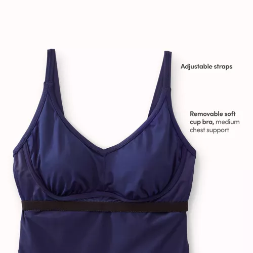 Women's Tulip Hem Tankini Top , alternative image