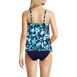 Women's V-Neck Tulip Hem Tankini Swimsuit Top, Back