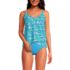 Women's D-Cup Chlorine Resistant Tulip Hem Tankini Swimsuit Top , Front