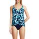 Women's V-Neck Tulip Hem Tankini Swimsuit Top, Front