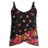 Women's V-Neck Tulip Hem Tankini Swimsuit Top, Front