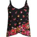 Women's V-Neck Tulip Hem Tankini Swimsuit Top, Front