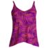 Women's V-Neck Tulip Hem Tankini Swimsuit Top, Front